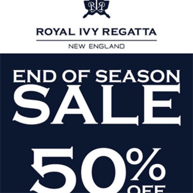 โปรโมชั่น Royal Ivy Regatta End of Season Sale 50% off